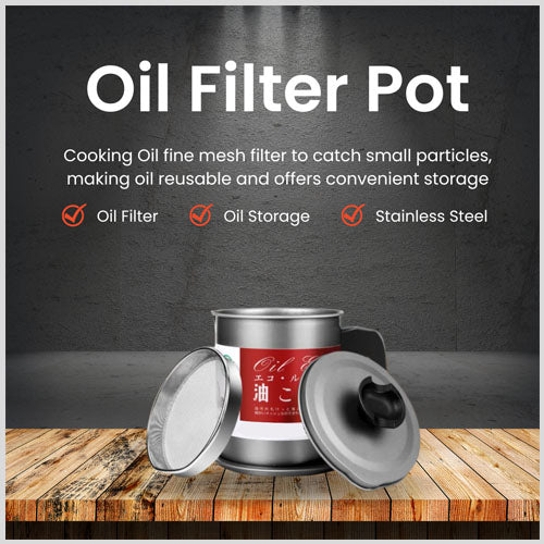 Oil Filter Pot (Stainless Steel Oil Strainer)